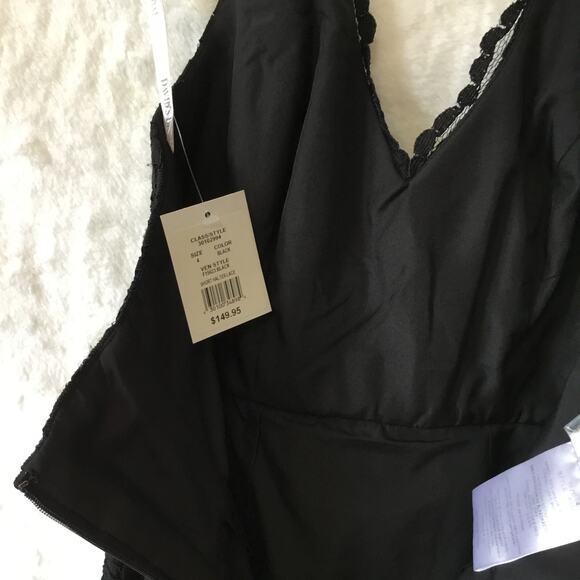 David’s Bridal Black Halter Top Laced Short Dress - Picture 9 of 16